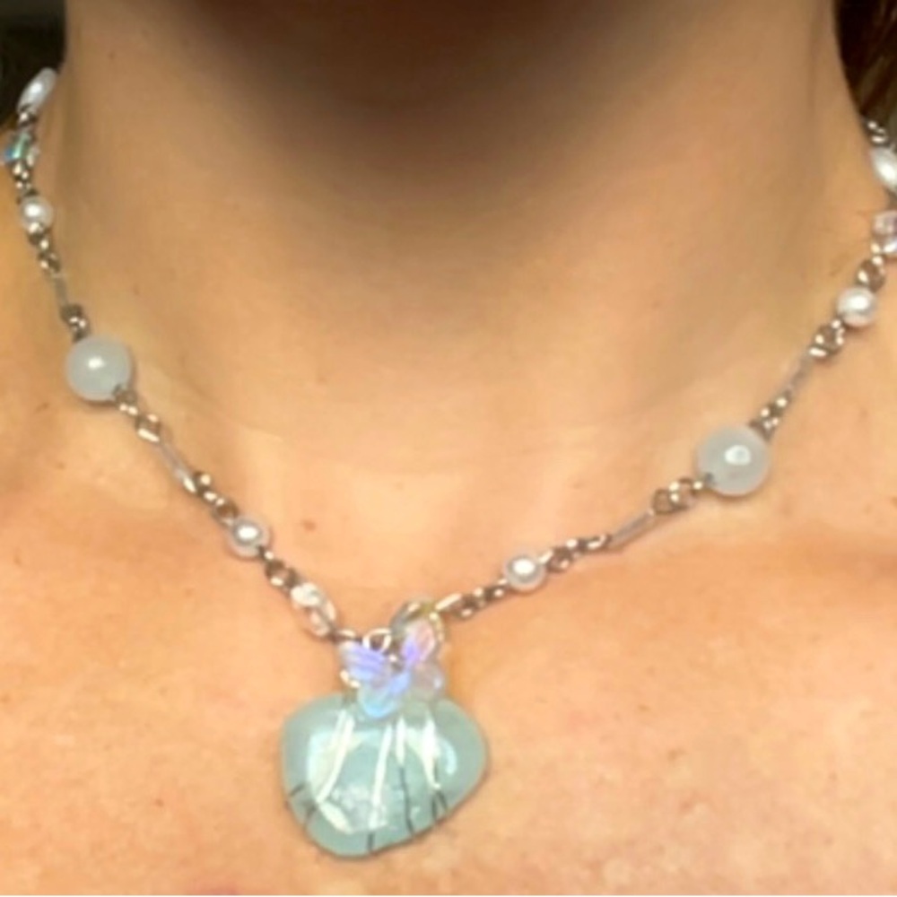 Seafoam Beaded Necklace